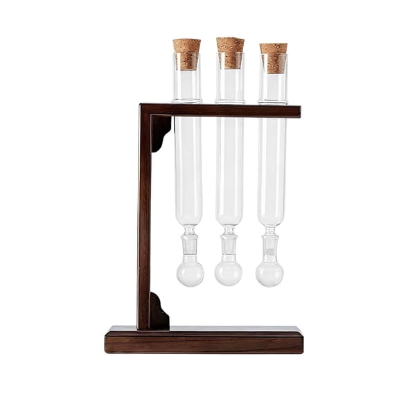 Cigar Flavor Infuser Humidifier Kit with 3 Glass Tubes and Wood Base for Humidity Control and Storage 14x9 Inch