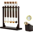 thumbnail image 1 of Cigar Flavor Injector Humidifier, Cigar Infuser Glass Tube Humidor Kit, Aromatherapy Hanging Display Rack with Straight Pipe, Ball Base & Wooden Plug, for Men Cigars Lovers, 1 of 7