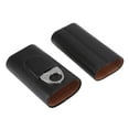thumbnail image 1 of Cigar Holder Case, Wear  Glossy Large Caliber 3 Finger Cigar Case Soft With Cutter For Travel Black,Brown, 1 of 8