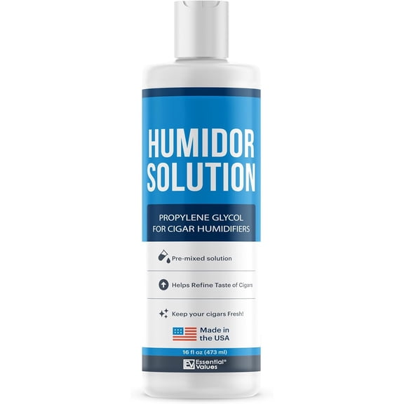 Cigar Humidor Solution - 16oz Propylene Glycol Solution (PG) For Humidifiers - Cigar Juice - Humidor Liquid Accessories and Supplies