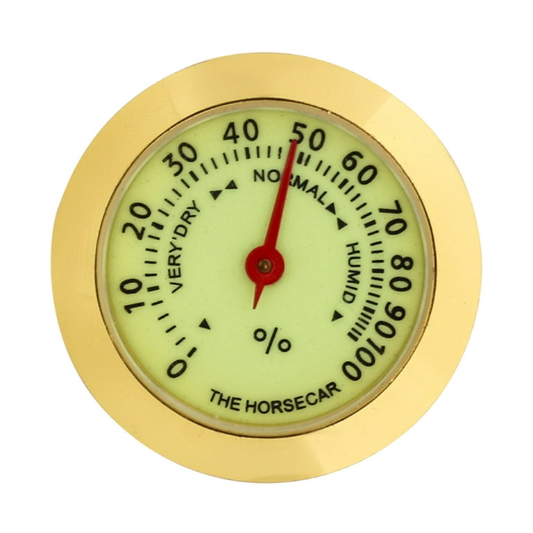 Cigar Hygrometer Round Hygrometer for Cigar Humidor Cigar Box/Cigar Cabinet  1.5 inch Diameter Gold 