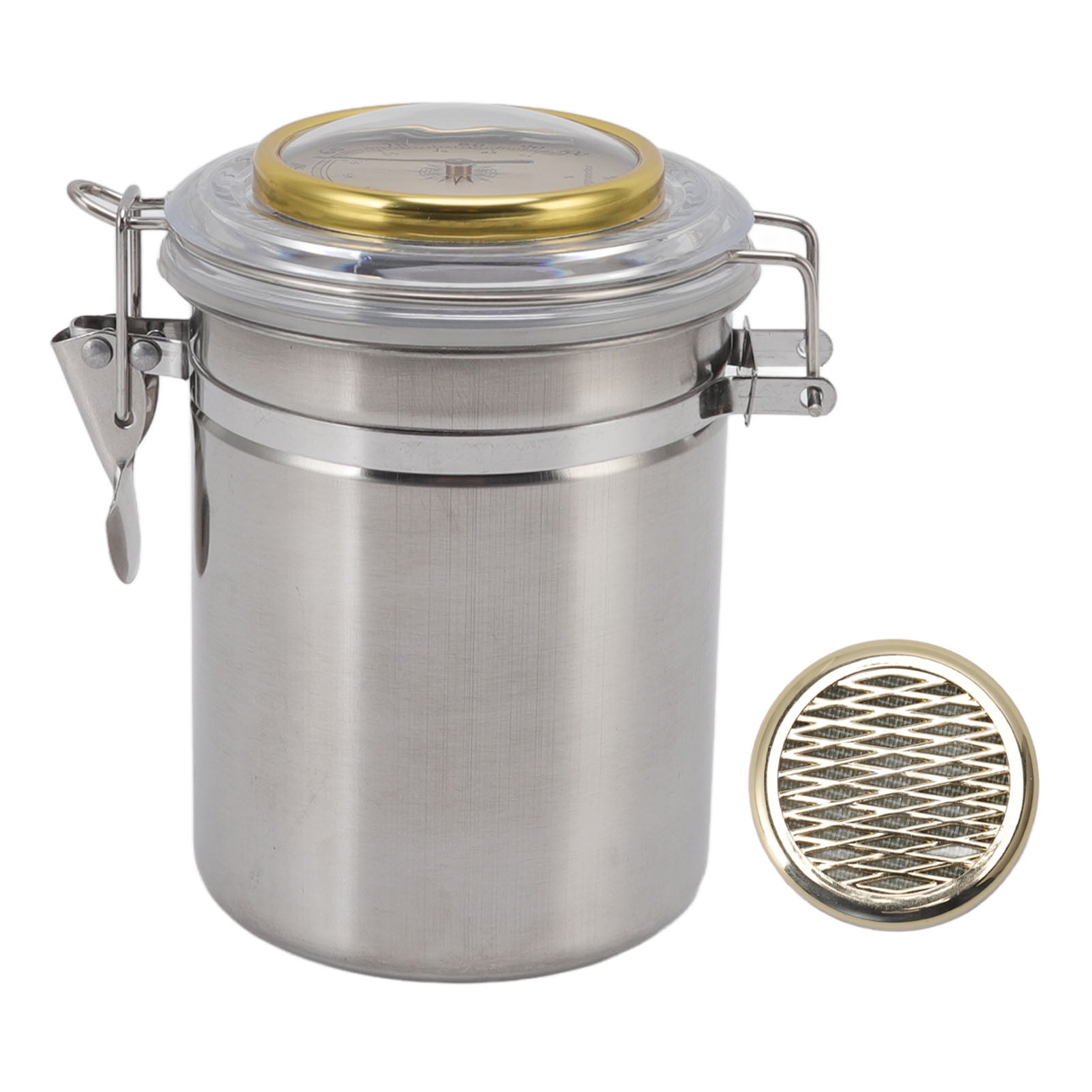 Cigar Jar with Hygrometer, Cigar Jar Stainless Steel Silicone Ring with  Hygrometer Waterproof Sealed Storage Jar for Home[96MM*147MM]