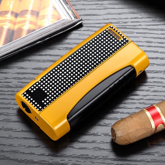 Cigar Lighter 2-In-1 Multi-Functional Cigar Lighter Single-Flame Windproof Direct Thrust With Cigar Drill Cb-24K6