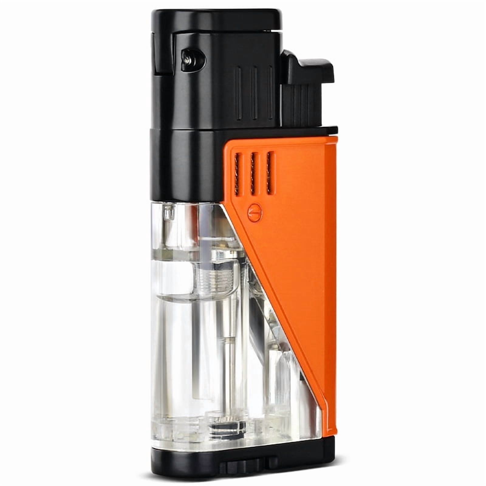 Cigar Lighter Adjustable Flame Cigarette Lighter Portable Inflatable ...