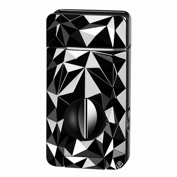 Cigar Lighter Diamond Inflatable Direct Punching Windproof 4-In-1 Multifunctional V Scissors Puncher Lighter Cb-25Ar2