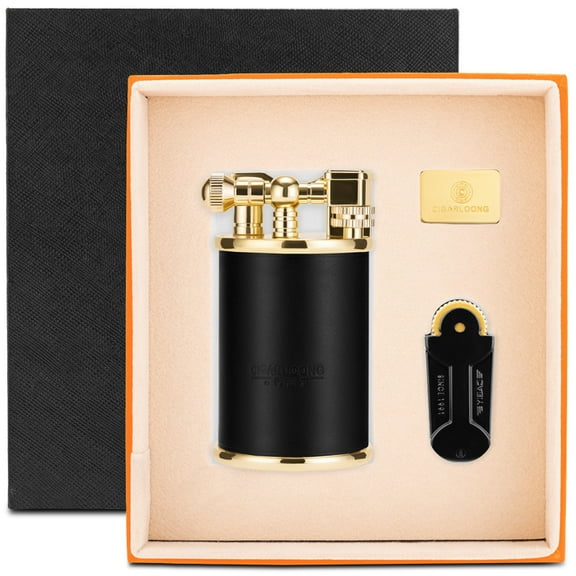 Cigar Lighter Firestone Suit Windproof Direct Punch Metal Lighter Gift Box Cl-112