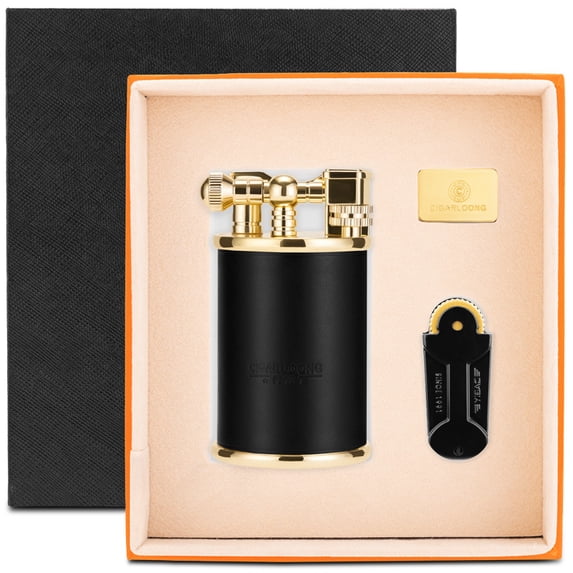 Cigar Lighter Firestone Suit Windproof Direct Punch Metal Lighter Gift Box Cl-112