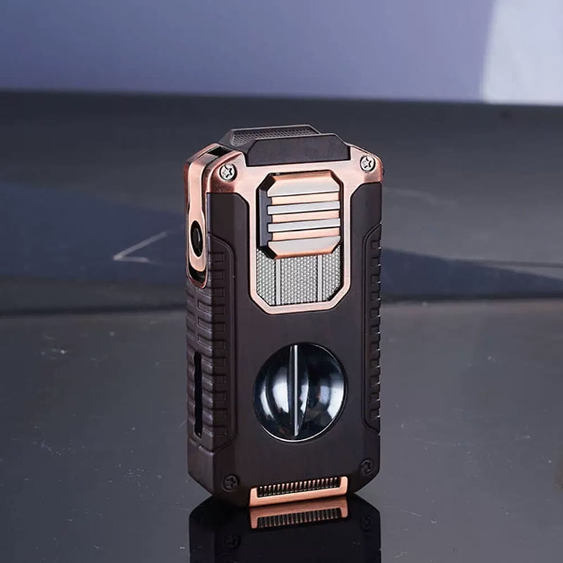 Cigar Lighter Five-In-One Multi-Functional Convenient Cigar Scissors Drill Holder Through Needle Integrated Lighter Cl-24Hx