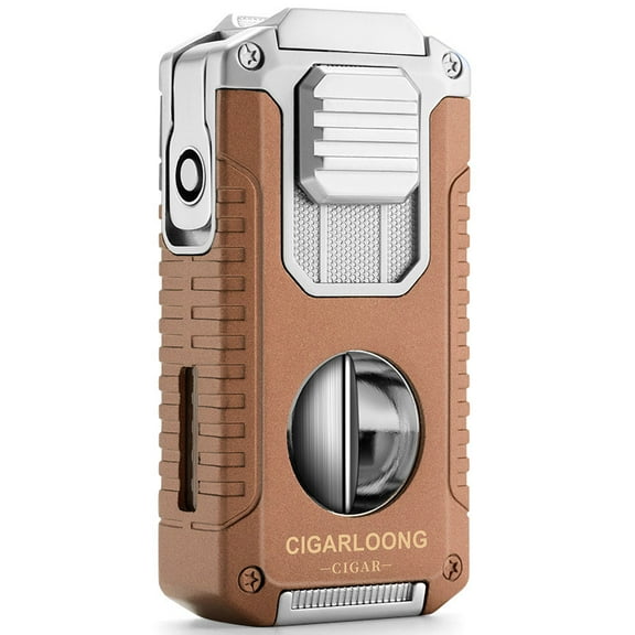Cigar Lighter Five-In-One Multi-Functional Convenient Cigar Scissors Drill Holder Through Needle Integrated Lighter Cl-24Hx