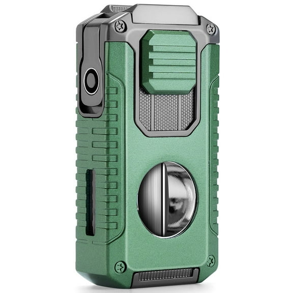 Cigar Lighter Five-In-One Multi-Functional Convenient Cigar Scissors Drill Holder Through Needle Integrated Lighter Cl-24Hx