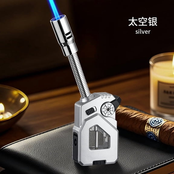 Cigar Lighter Retractable Direct-Punch Cigar Welding Gun Multifunctional Cigar Lighter With Cigar Drill