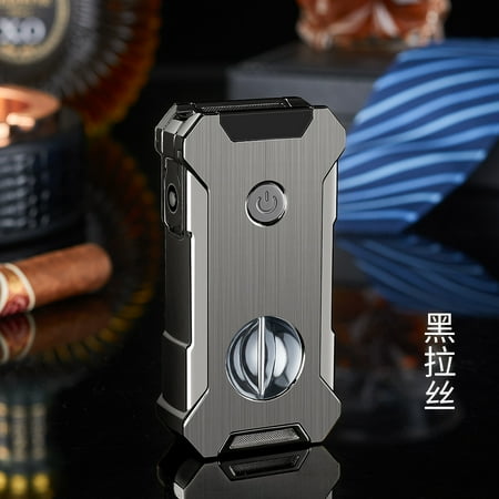 Cigar Lighter Straight Windproof Multifunctional V Cutter Hole Puncher 5 In 1 Cigar Lighter Cb-25Bx