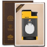 Cigar Lighter Two-In-One Travel Convenience, Windproof, Direct Charge, Sharp Cigar Scissor Lighter Clb-23Ix2