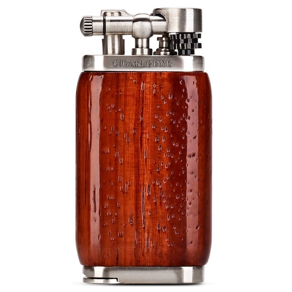 Cigar Lighter Windproof Point Moxa Wooden Portable Retro Yellow Flame Men's Pipe Lighter Cl-096