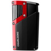 Cigar Lighter Windproof Straight Portable Titanium Metal Lighter Fashion Gift Box Packaging