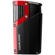 Cigar Lighter Windproof Straight Portable Titanium Metal Lighter Fashion Gift Box Packaging