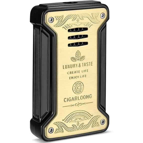 Cigar Lighter Windproof Torch Lighter Fashion Metal Cigar Cigarette Lighter Creative Gift Box