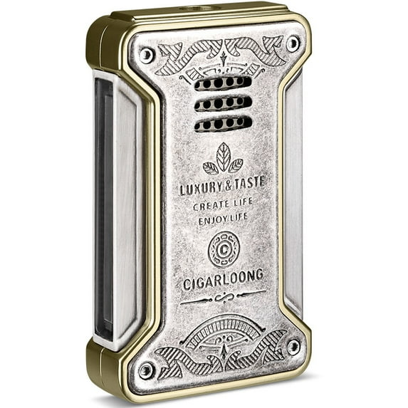 Cigar Lighter Windproof Torch Lighter Fashion Metal Cigar Cigarette Lighter Creative Gift Box