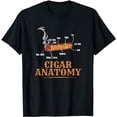 thumbnail image 1 of Cigar Shirts For Men Cigar Anatomy Smoker Fathers Day T-Shirt, 1 of 5