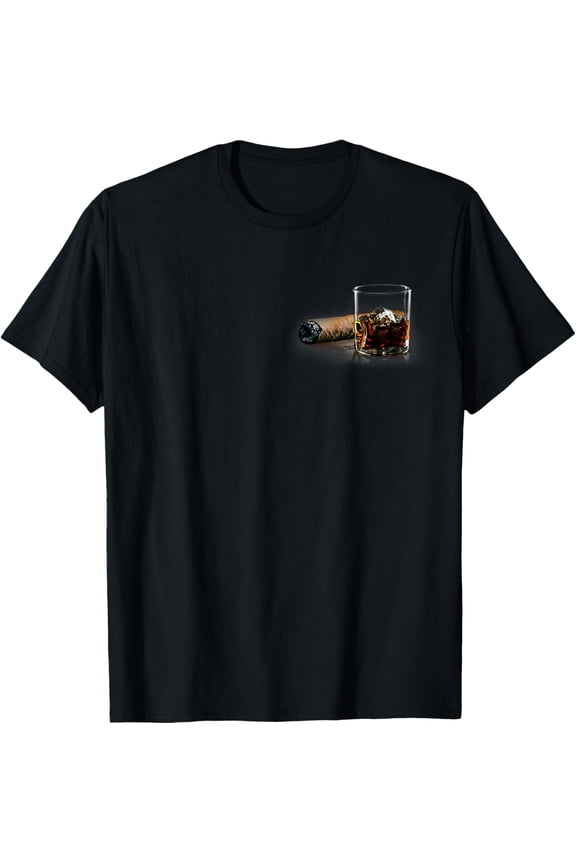 Cigar and Bourbon T-shirt Great Gift for Cigar Lounge Lovers T-Shirt
