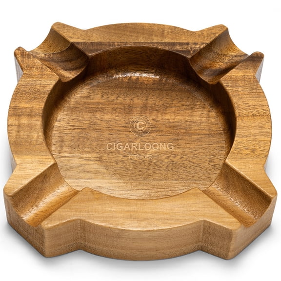 Cigar ashtray walnut solid wood ashtray personalized creative ornament CLG-23HX1,实木烟灰缸