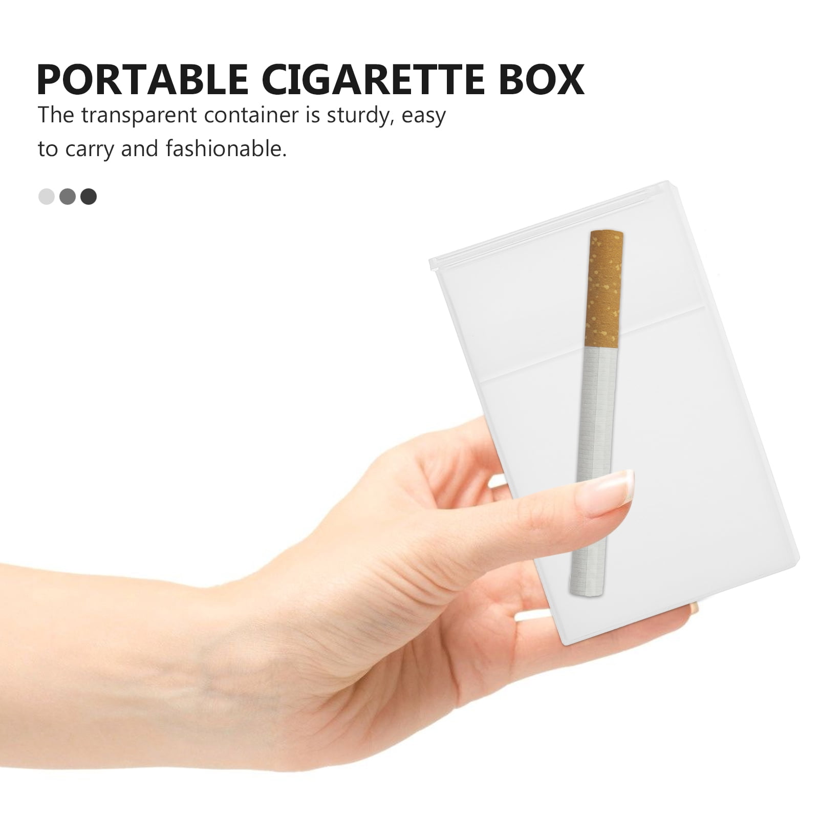 Cigarette Case 18pcs Cigarette Cases Plastic Frame Transparent Tobacco