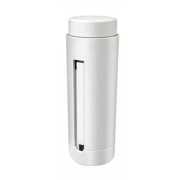 Cigarette Case Holder, Auto Pop Up Cigarette Dispenser 7-Cig Cigarette Storage Box One-Press Quick Access Portable PVC Smoking Accessories for Men Women Smoker, Black,White
