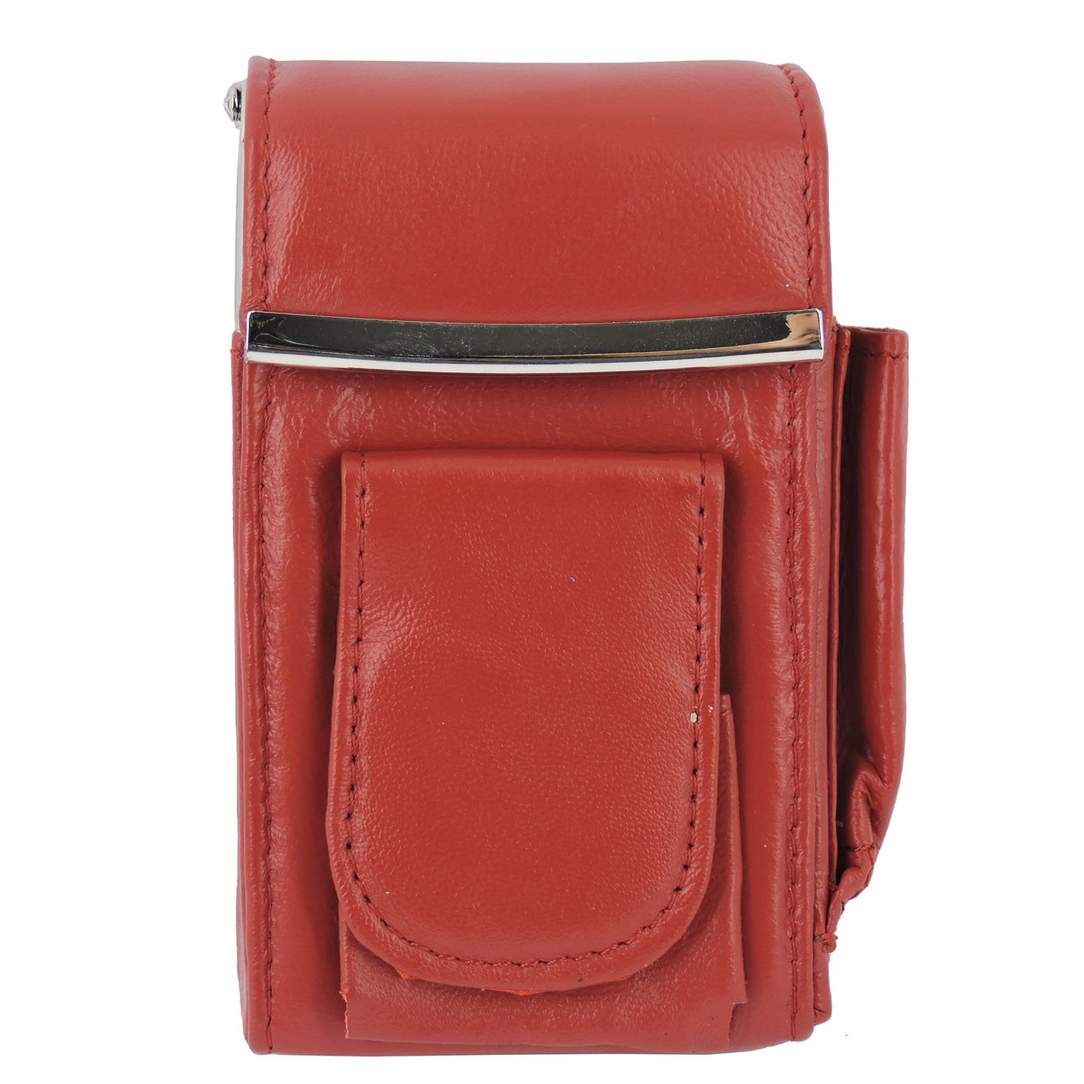 Cigarette Case Holder w Lighter Women Leather Cigarettes 100s Pack