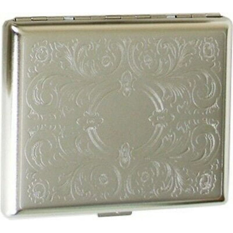 High Capacity Metal Hard Cigarette Case for 100's SizeWomen's Hand Rolled  Cigarette Shell Cigarillo Box