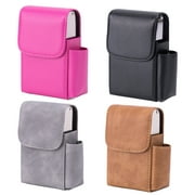 Cigarette Case, Wallet PU Leather with Lighter Holder Cigarette Storage Holder Pocket Box Container By Aousthop