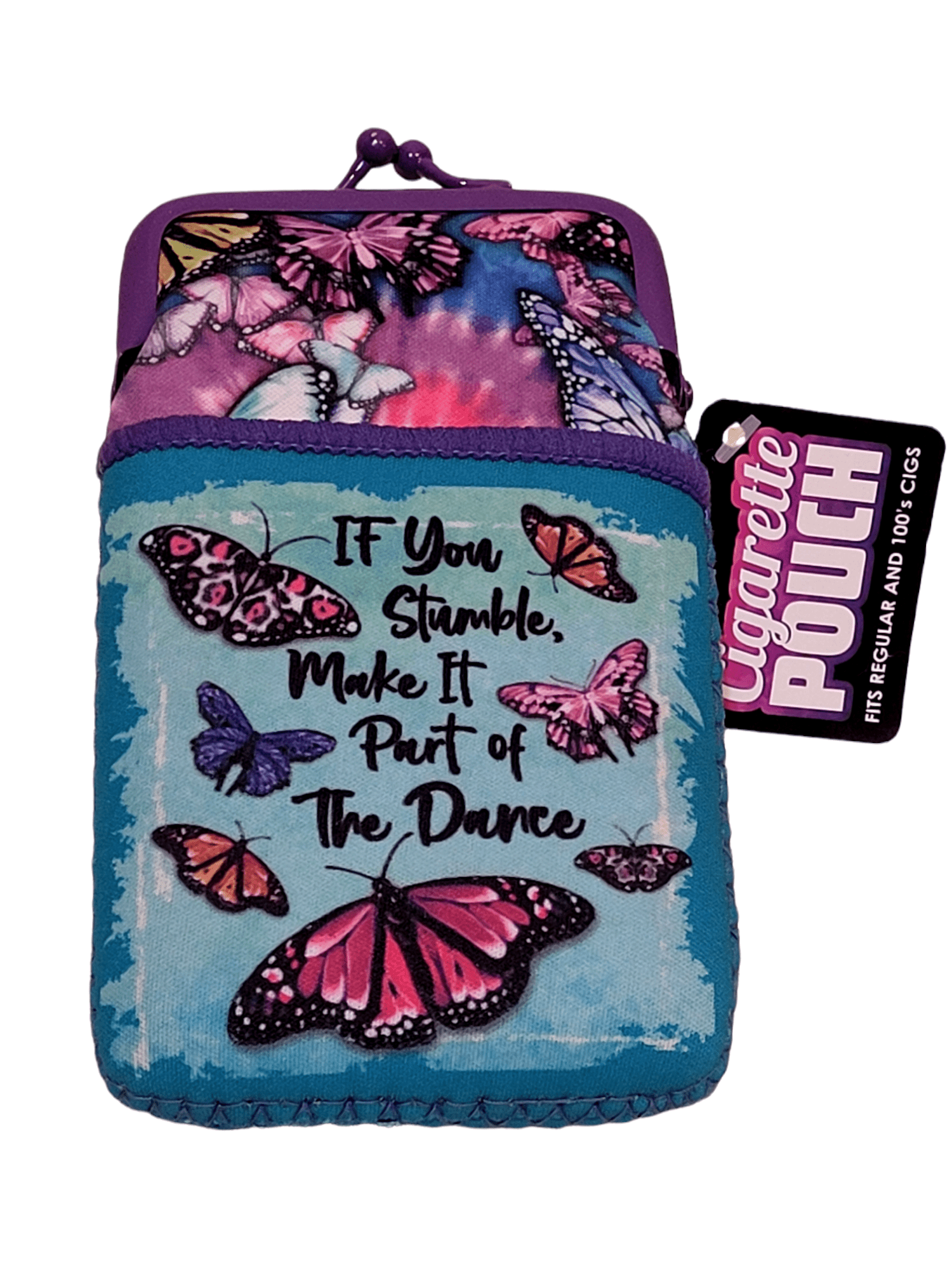 Cigarette Case for Women 100s Tampon Holder Change Purse with Lighter