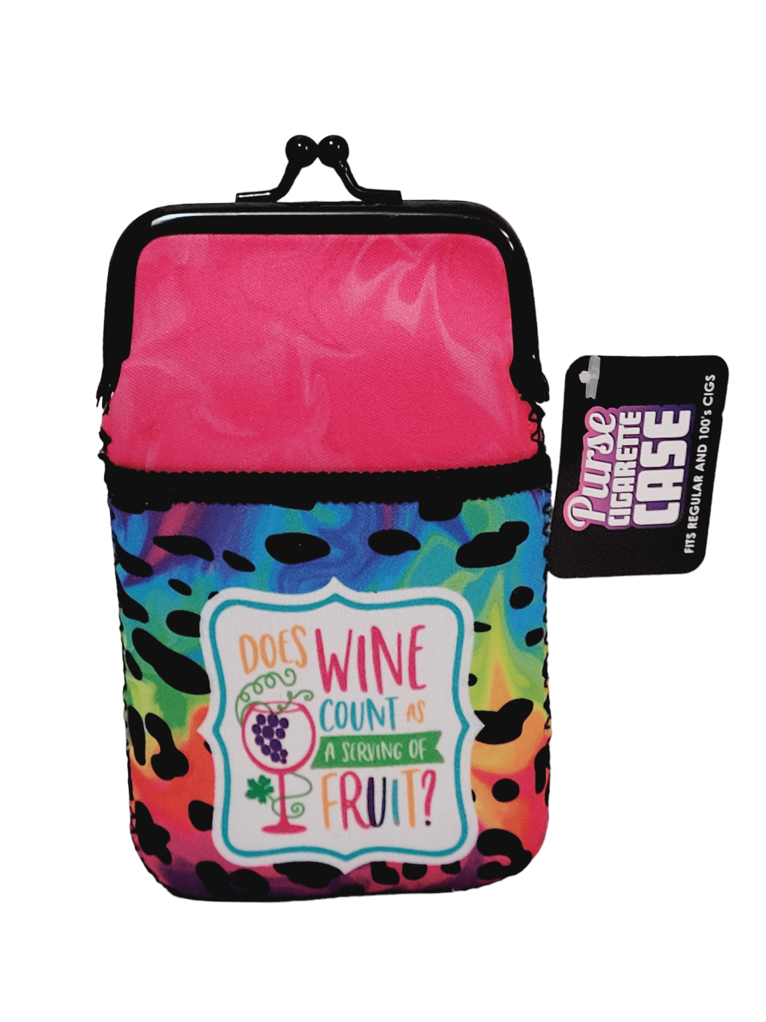 Texcyngoods Cigarette Case for Women 100s Tampon Holder Change Purse with Zip Pocket Does Wine Count As Fruit, Women's, Size: One size, Pink