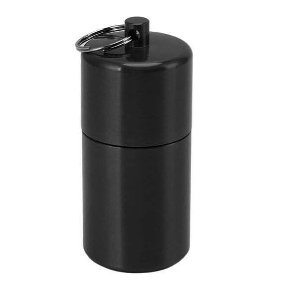 Cigarette Case with Key Ring,Metal Stainless Steel Case Holder 20 Capacity Waterproof Case with Key,Metal Round Cigarette Case