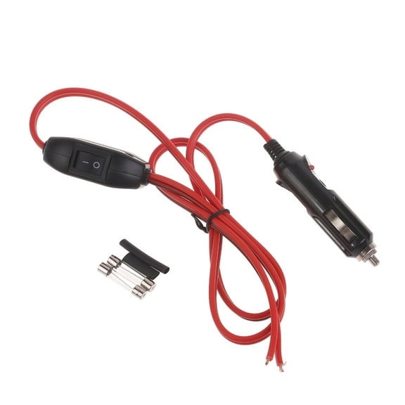 Cigarette Lighter Male Plug with On/Off Suitable for Car Chargers, LED Lights, Fans Vacuums Supports up to 360W