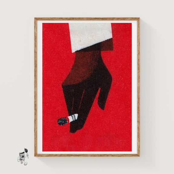 Cigarette - Matchbox Print - Aesthetic Wall Art - Vintage Eastern Europe Art - Matchbox Wall Poster - Vintage Poster Print , Poster Print Only