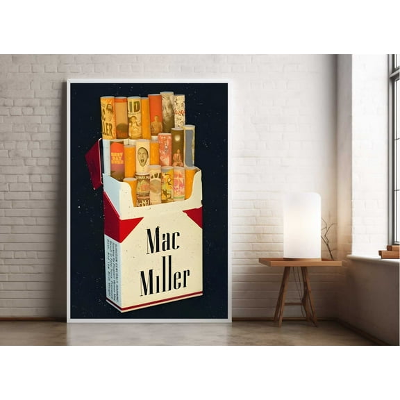Cigarette Pack Discography Retro Poster Hip Hop Poster Rapper Poster Wall Art Decor Gift Idea To Him Her Wall Art Print