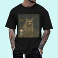 thumbnail image 1 of Cigarette Raccoon Funny Smoking Racoon Meme Stupid Brainrot T-Shirt, 1 of 2