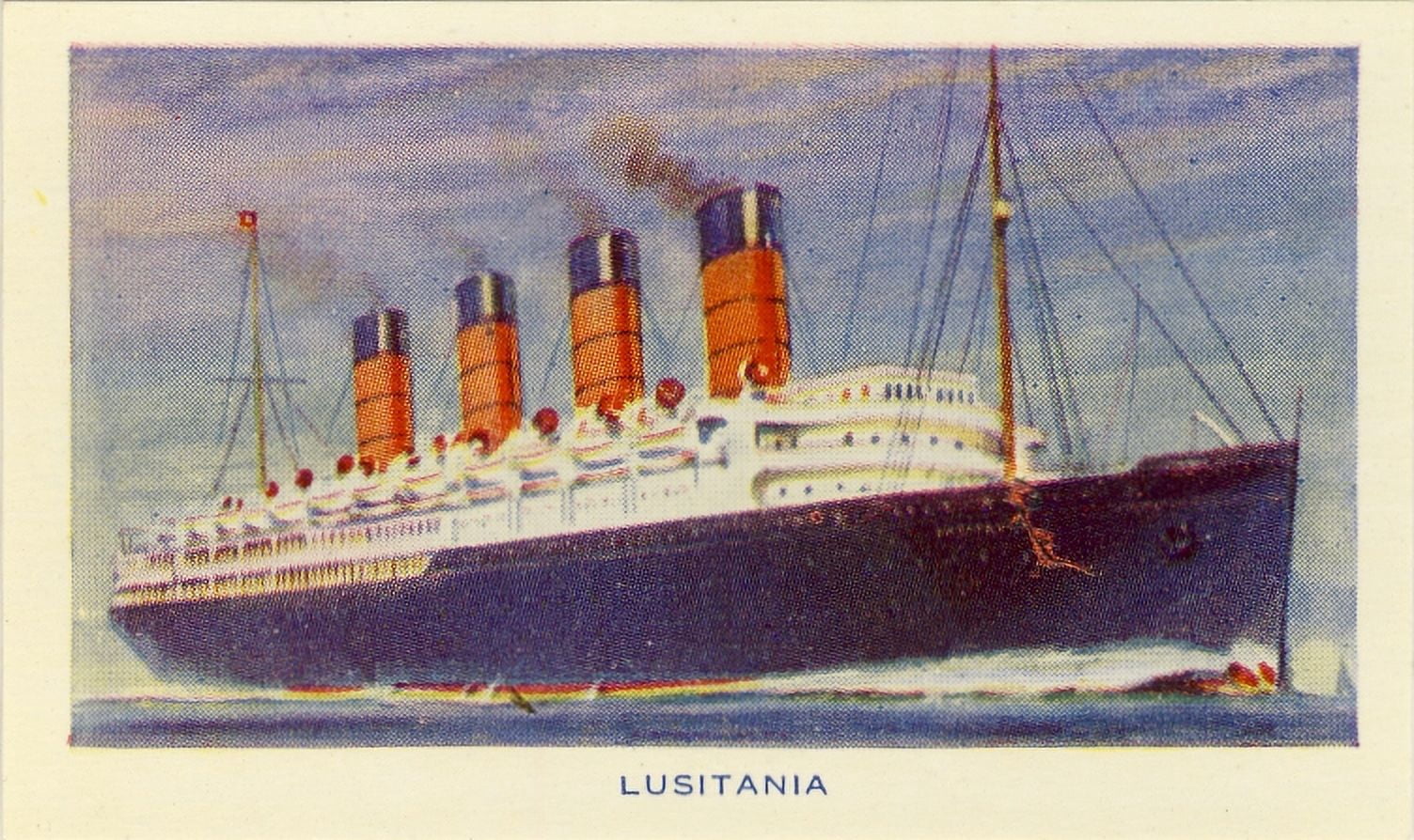 Cigarette card Lusitania Canvas Art - (18 x 24)