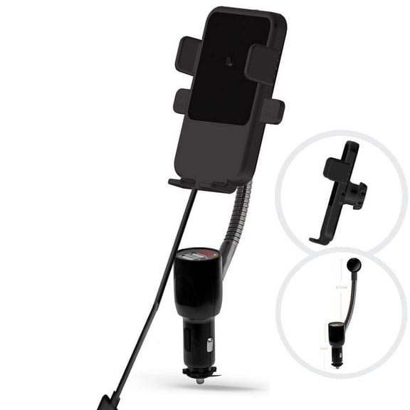 Cigarette lighter dual usb smart fast charging Qi Car wireless charging universal navigation mobile phone bracket