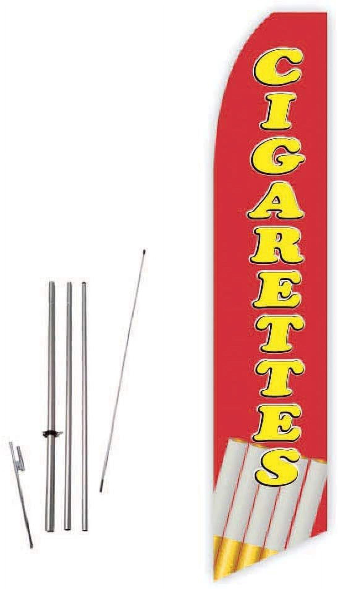 flag cigarette Iowa Silk This bright red Cigarettes feather flag stands 14ft tall with our pole kit and most mounting hardware options First Dot US Flag Lighter