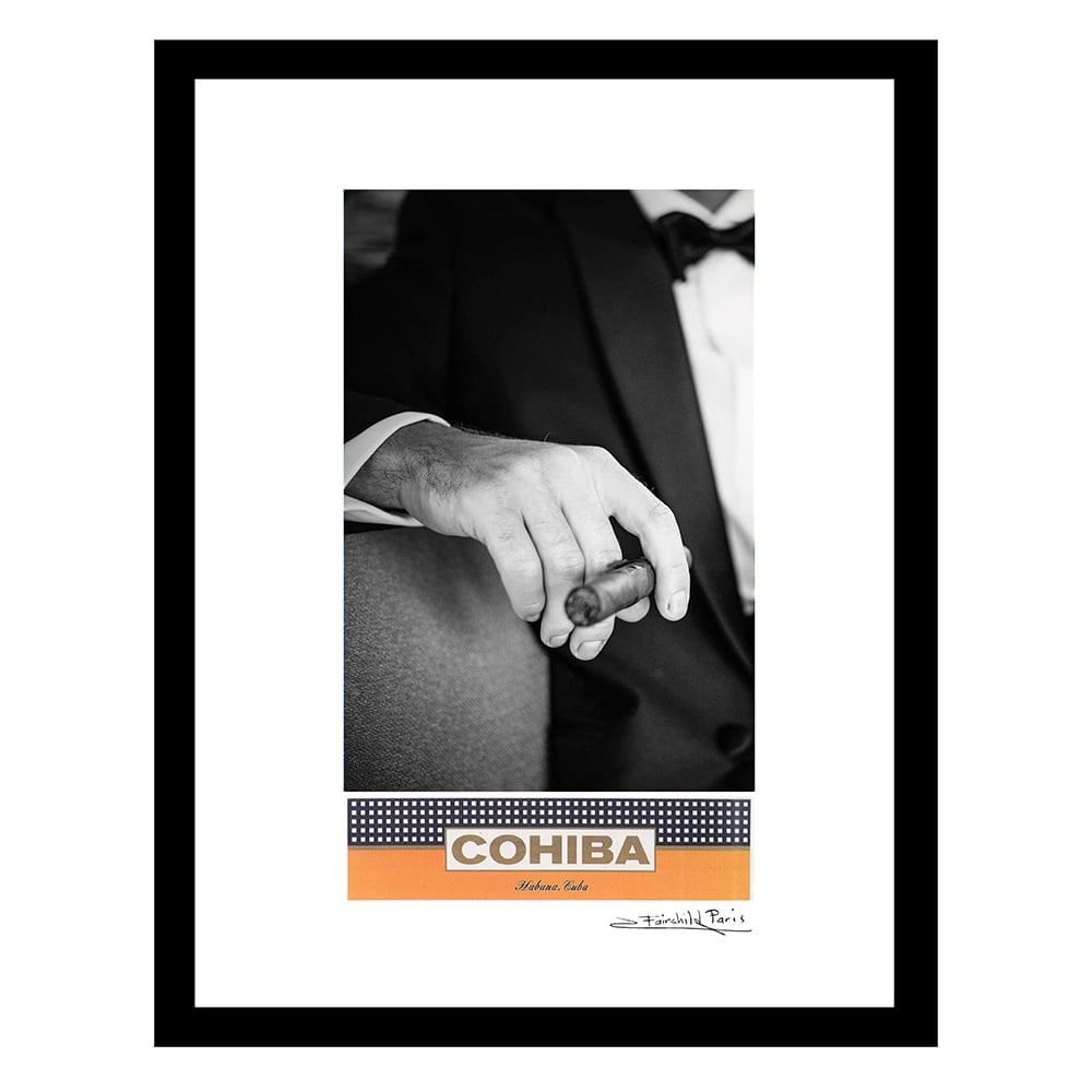 Cigars Scream Sophistication in this Powerful Black & White Image - Framed Print