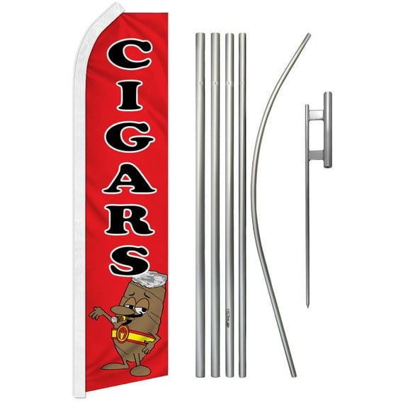 Cigars Super Flag & Pole Kit