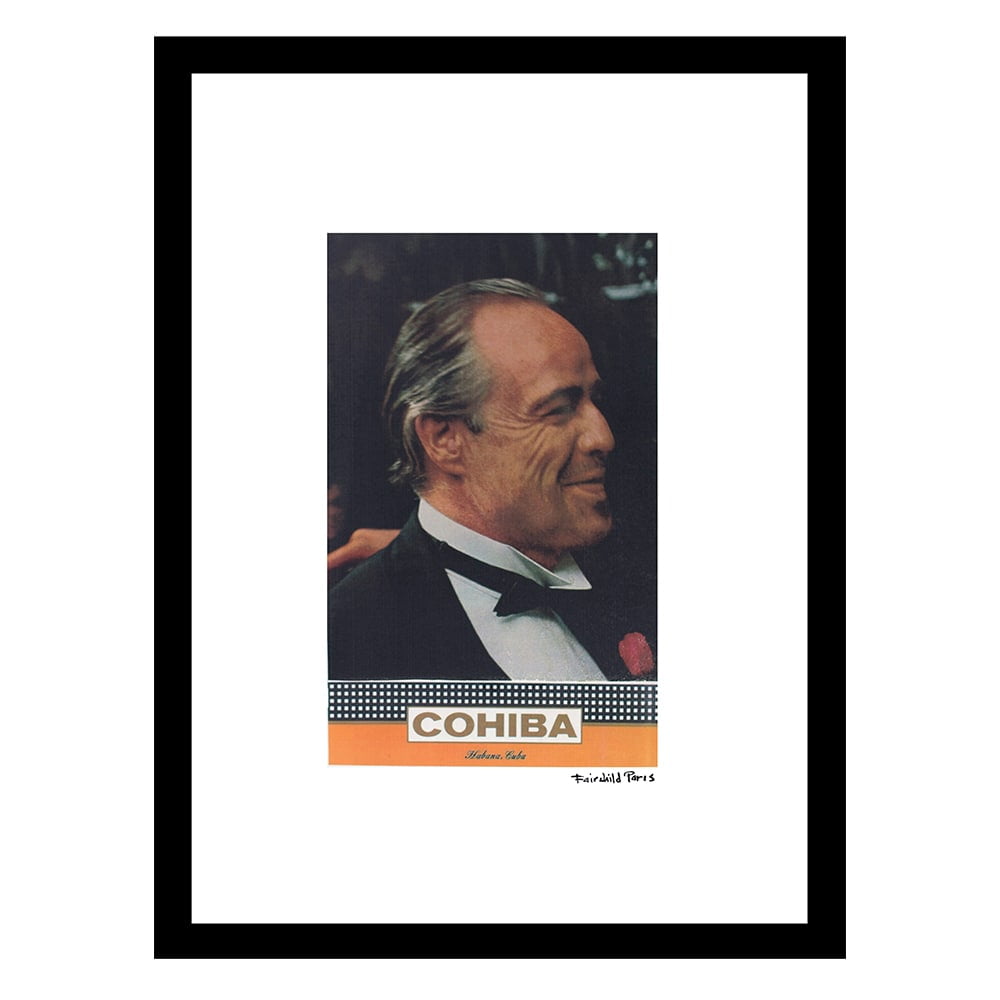 Cigars and Brando in The Godfather Classic Pair - Framed Print