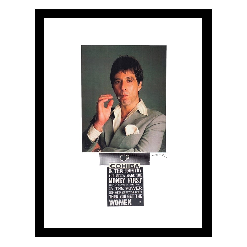 Cigars and Scarface Pacino Go Hand in Hand - Framed Print