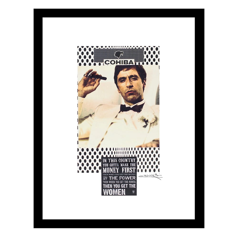 Cigars and Scarface Pacino Go Hand in Hand - Framed Print