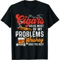 thumbnail image 1 of Cigars and Whiskey Funny Sayings Cigar Smoking Lover T-Shirt, 1 of 4