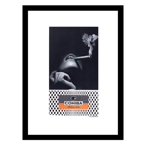 Cigars in the Dark This Image is Enthralling - Framed Print