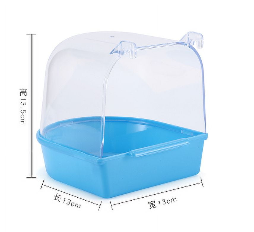 Cihdmfb Bird Feeders Transparent Bird Bath Box Bird Cage Accessory Supplies Bathing Bird Bathing