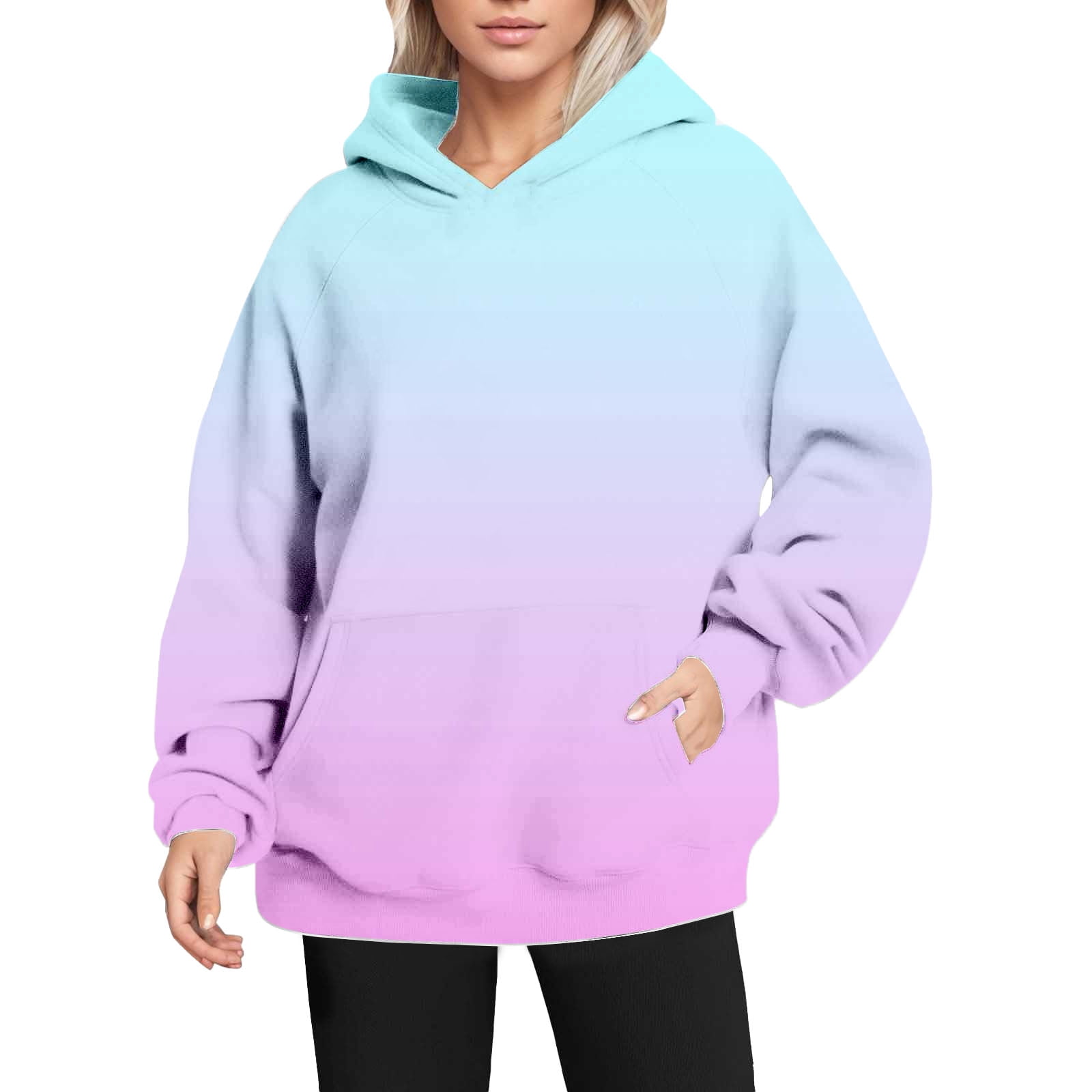 Cihdmfb Damen Kapuzenpullover Oversized - Bequemer Hoodie Mit Großen Taschen Für Winter