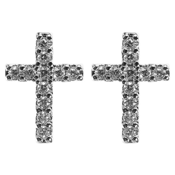 Ciieeo 1 Pair Cross Stud Earrings Female Earrings Simple Earrings Dainty Small Earrings
